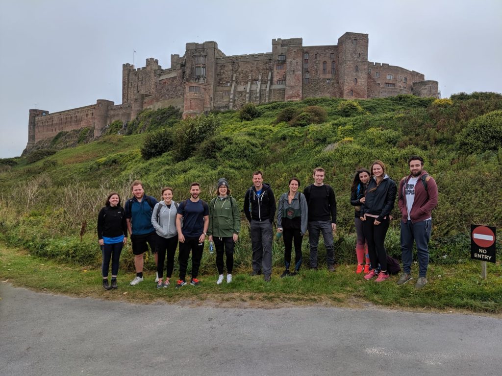 The Evolved Search team completed a marathon walk for two North East charities in 2019 - Picture shows team